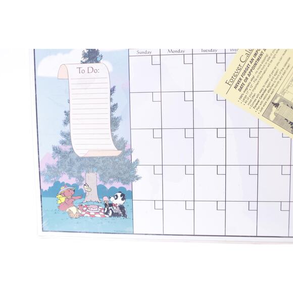 Forever Calendar, 1995, To Do List, Month and Days, Magnetic Vinyl, 17 x 12" - Picture 3 of 4